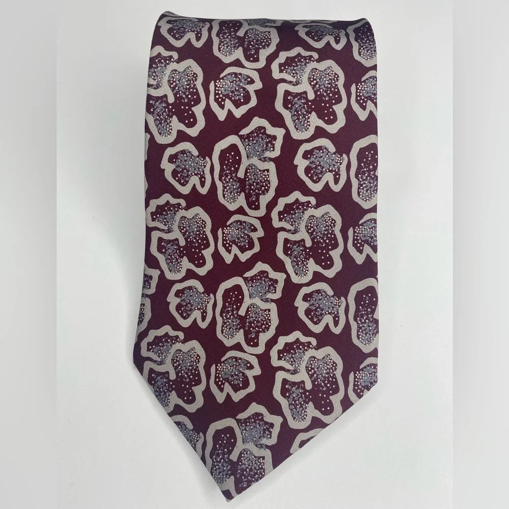 Giorgio Armani Silk Vintage Geometric Shape Neck Tie